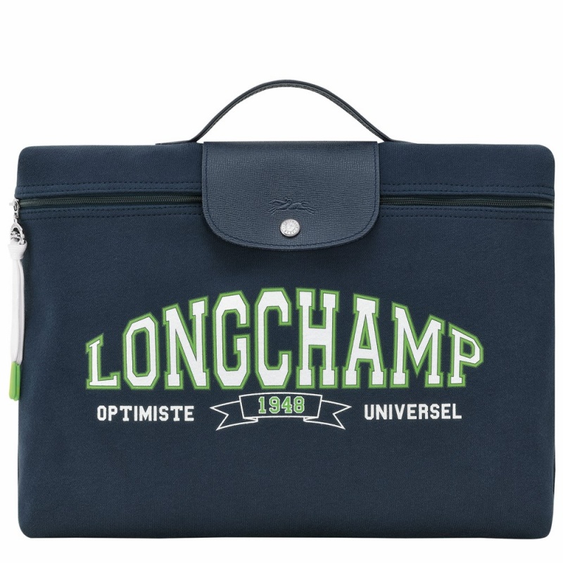 Navy Longchamp Le Pliage Men's Briefcase Bags